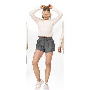 Ultra Performance Running Shorts With Liner Drawstring Waist Gray Womens L NWT